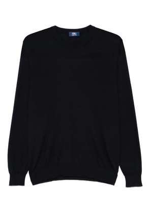 Fedeli round-neck long-sleeve top - Blue