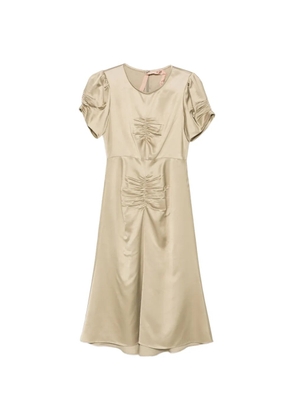 Nº21 short-sleeve midi dress - Neutrals