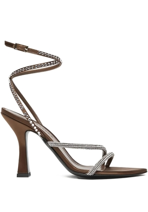 3juin crystal-embellished sandals - Brown