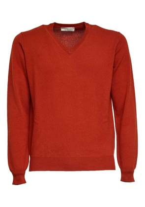 Filippo De Laurentiis V-neck long-sleeve sweater - Orange