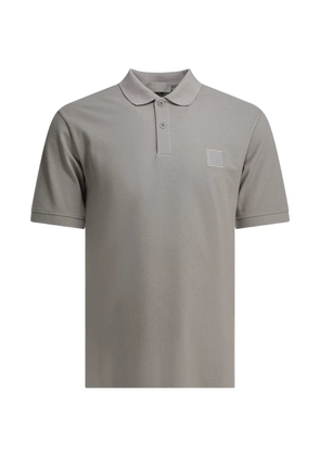 Stone Island logo-patch polo T-shirt - Grey