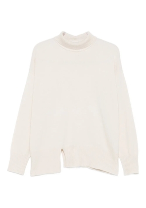 Antonelli side-slit sweater - Neutrals