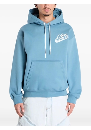 Nike lettering-print hoodie - Blue