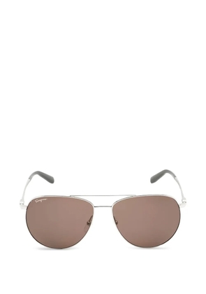 Ferragamo pilot-frame sunglasses - Silver