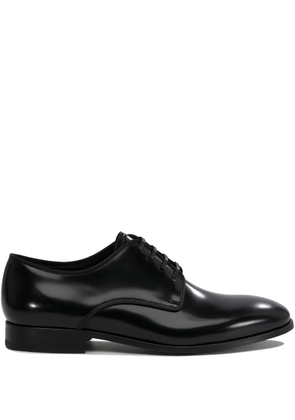 Fabi leather lace-up derby shoes - Black