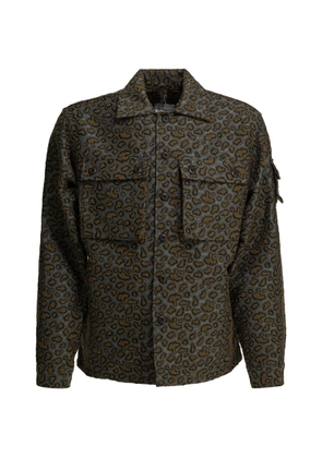 BEAMS PLUS animal-print pocket coat - Grey