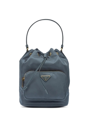 Prada drawstring zip bucket bag - Blue