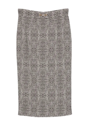 Elisabetta Franchi python-print skirt - Neutrals