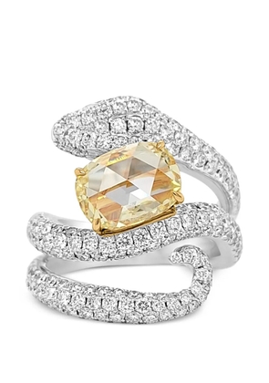 HYT Jewelry serpent-shaped diamond ring - Silver