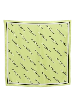 Givenchy logo-print silk scarf - Yellow
