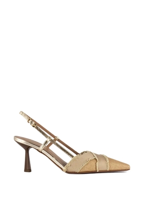 Festa Milano fringed metallic leather sandals - Neutrals