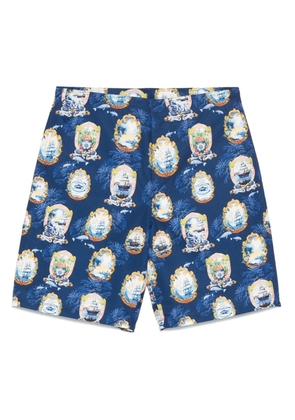 Camilla graphic-print shorts - Blue