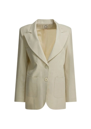 Ines De La Fressange Thadée linen single-breasted blazer - Neutrals