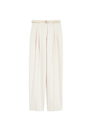 Max Mara Entrata belted pleated trousers - Neutrals