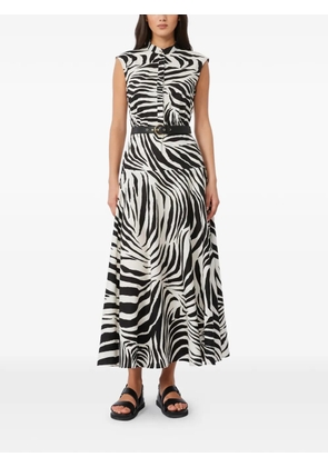 Max Mara zebra-print dress - White