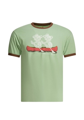 KAPITAL print ringer T-shirt - Green