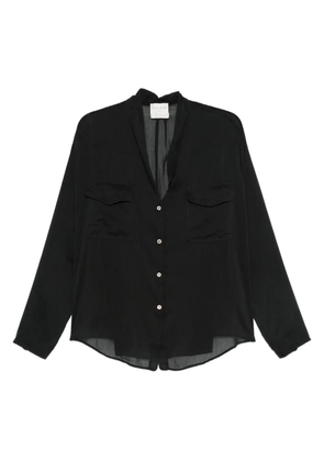 Forte Forte button-fastening pocket shirt - Black