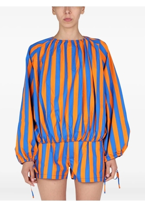 Sunnei striped gathered top - Blue