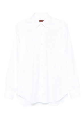 Barba long-sleeve cotton shirt - White