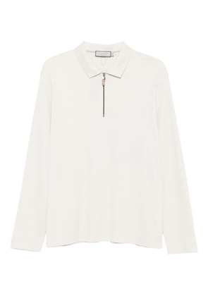 Canali zip-neck polo sweater - Neutrals