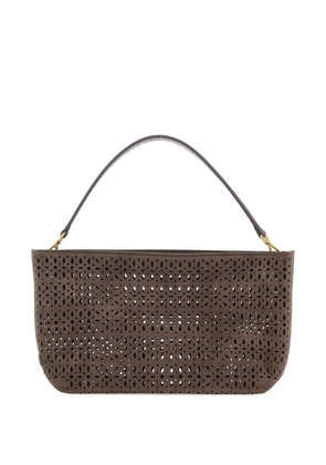 GIANNI CHIARINI Mashup perforated shoulder bag - Brown