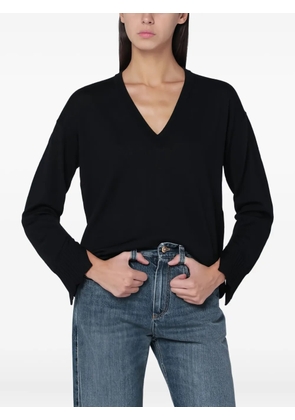 Roberto Collina V-neck cuffed pullover - Black