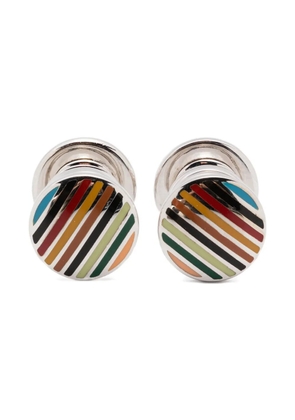 Paul Smith striped cufflinks - Silver