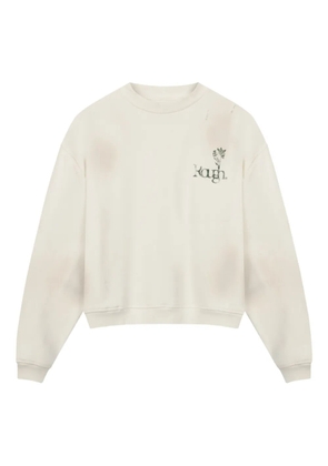 ROUGH. floral-print crew-neck sweatshirt - Neutrals