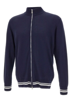 Eleventy stand-up collar zip-up cardigan - Blue
