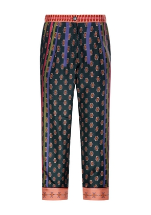 Franco Ferrari floral-print trousers - Black