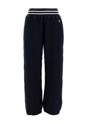 Wales Bonner ribbed-trim trousers - Blue