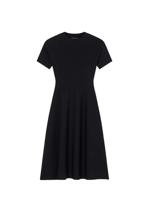 Armani Exchange crew-neck midi dress - Black