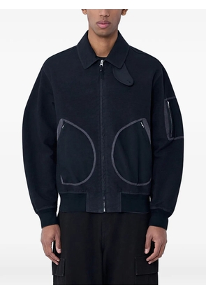 MOOS STUDIO zip-up bomber jacket - Black