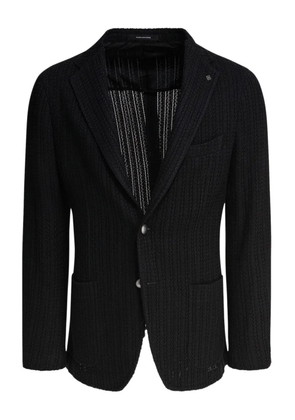Tagliatore knitted two-button jacket - Black