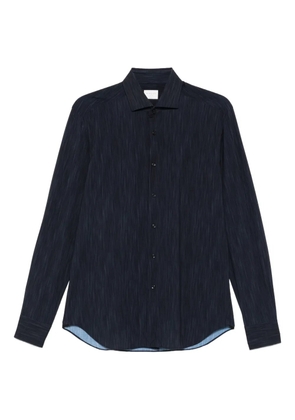 Xacus textured long-sleeved shirt - Blue
