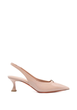 Santoni point-toe slingback pumps - Neutrals