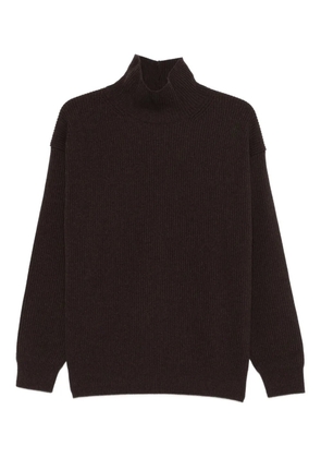 Auralee ribb-knit turtleneck sweater - Brown