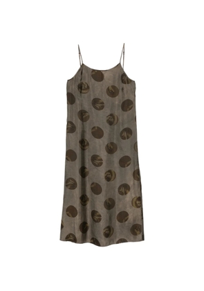 Uma Wang printed slip midi dress - Grey