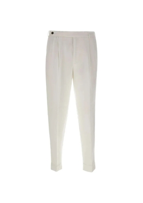 PT Torino pleated-detail tailored trousers - White