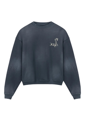 ROUGH. floral-print crew-neck sweatshirt - Blue