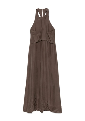 Alysi silk midi dress - Brown