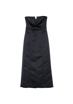 P.A.R.O.S.H. bow-detail strapless midi dress - Blue