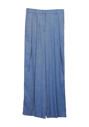 kaos pleated linen trousers - Blue