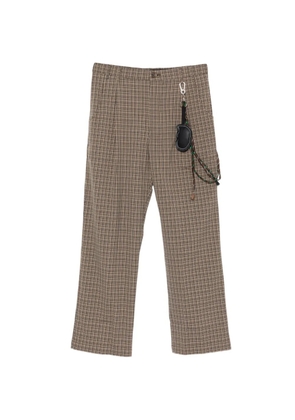 Song For The Mute checked-pattern trousers - Neutrals