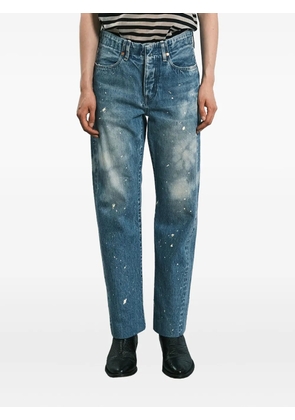Tanaka paint-splatter five-pocket jeans - Blue