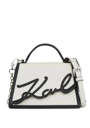 Karl Lagerfeld K/signature top-handle satchel - White