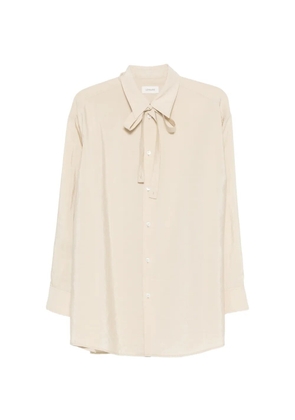 LEMAIRE tie-neck shirt - Neutrals
