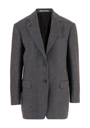 Tagliatore herringbone single-breasted blazer - Black