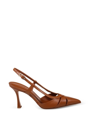 Sergio Levantesi cutout pointed pumps - Brown