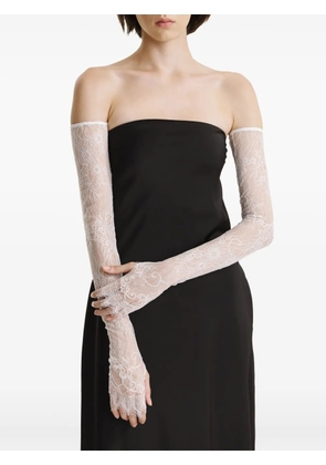 2310 STUDIO floral-lace gloves - White